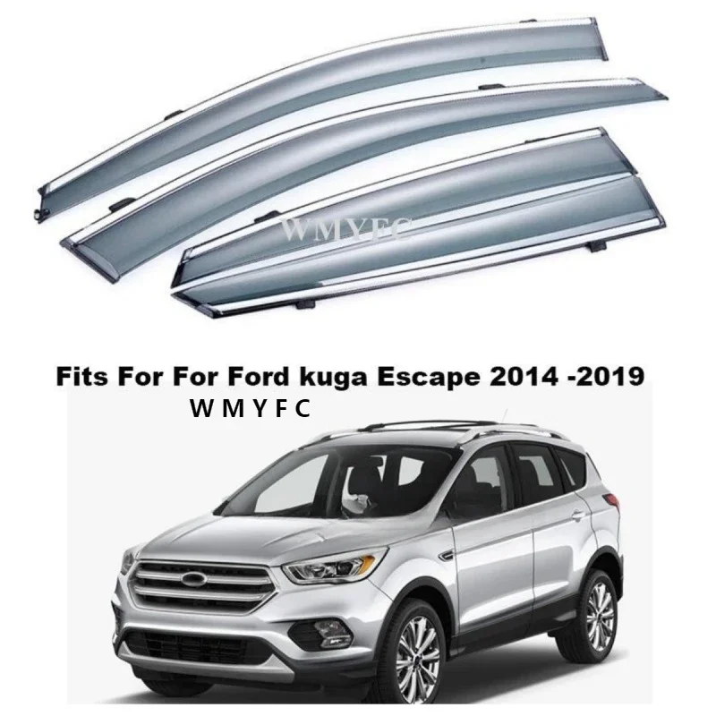 

Car Window Deflector For Ford kuga Escape 2013 2014 2015 2016 2017 2018 2019Weathershield Side Window Visor WindShield Sunshade