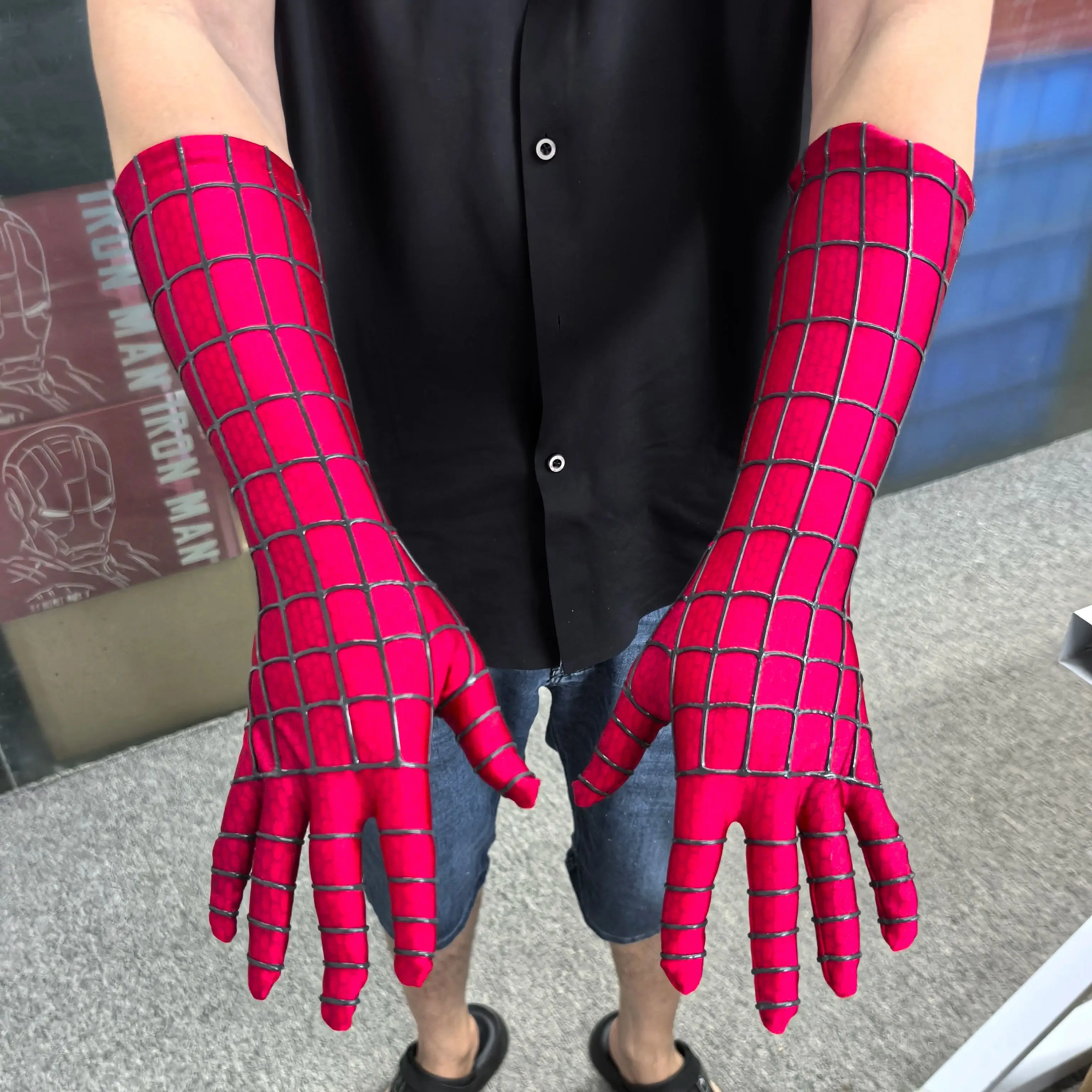 Spider-Man 2 Gloves Accessories with Rubber Strip 1:1 Handmade Superhero  Cos Costume for Halloween Cosplay One Size (Long Type) - AliExpress 26