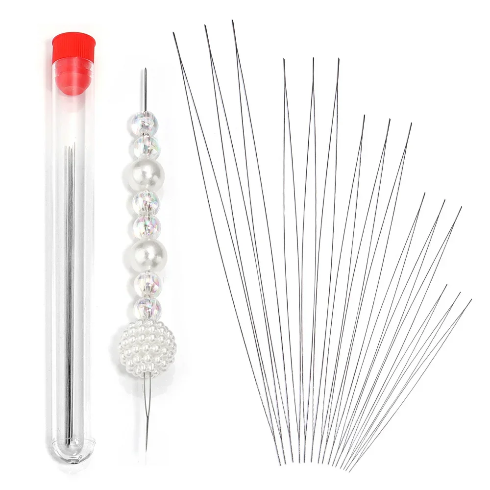 10-teiliges Set mit offenen Nadeln zum Aufziehen von Perlen, 5 Größen, jeweils 2 Stück, DIY-Werkzeuge zum Aufziehen von Perlen, Zubehör für die Schmuckherstellung. – Detail 1
