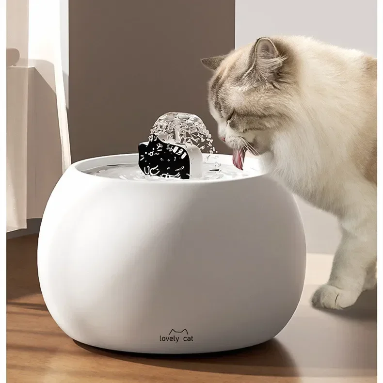 

Ceramic Water Fountain For Cat Dog Drinking Bowl Pet Water Dispenser Auto Cat Drinker Indoor Decor,Electronic Pet Fountain USB