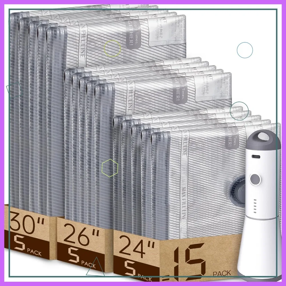 

Перезаряжаемые вакуумные пакеты для путешествий, компрессионные пакеты для ручной клади и чемоданов, набор для экономии места при упаковке одежды