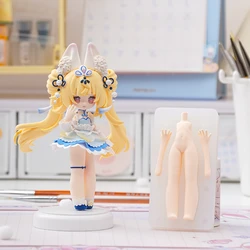Q Version Soft Pottery Doll Body Silicone Mold DIY Cartoon Model/animation Character Kneading and Molding Auxiliary Tool
