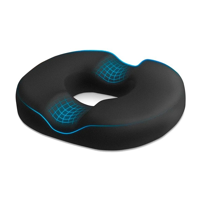 Memory Foam Seat Cushion For Office Chair Thickened Slow Rebound Hemorrhoid Pain Relief Padded Ergonomic Back Support