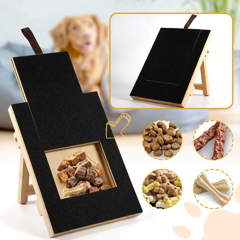 

Wooden Dog Grinder Scratch Pad Dog Nail Scratch Square Trimmer For Nails With Snack Box