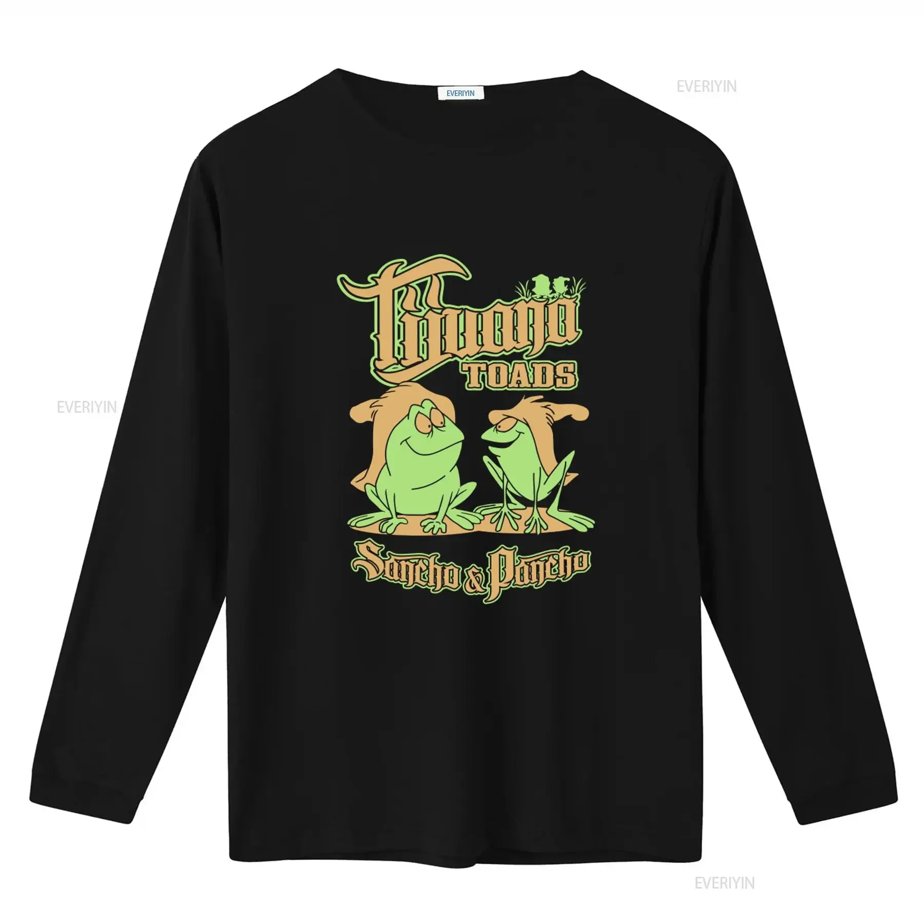 Tijuana Toads Black Cult Frogs T Shirt Sancho Pancho Old School TV Fun  vintage Washed Top For Everyday Wear Stylish Unisex