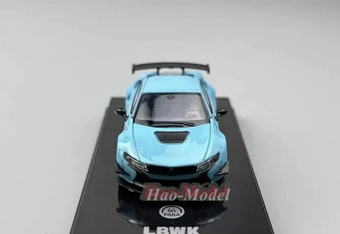 1:64 para Paragon BMW i8 PARA modelo de coche aleación Diecast juguetes niños regalos de cumpleaños Hobby exhibición adornos de simulación verde/azul