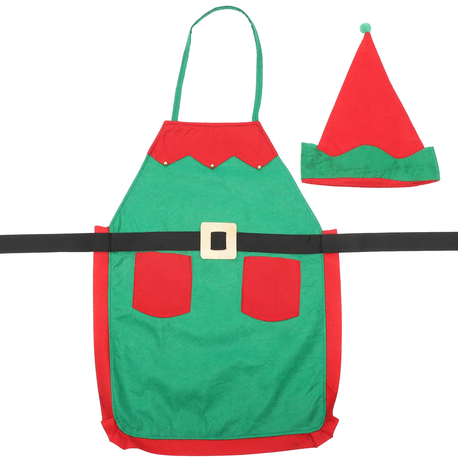 Christmas Apron Dressing for Adjustable Costume Adult Hat Decorations Women Modeling Xmas Party