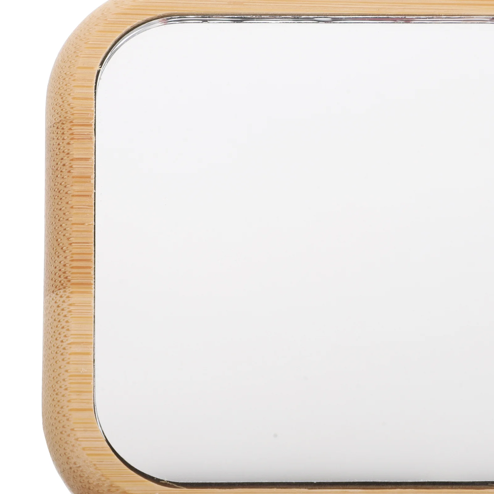 2개 세트 휴대용 나무 소형 거울 고화질 메이크업 거울 여행용 핸드백 소녀 여성용