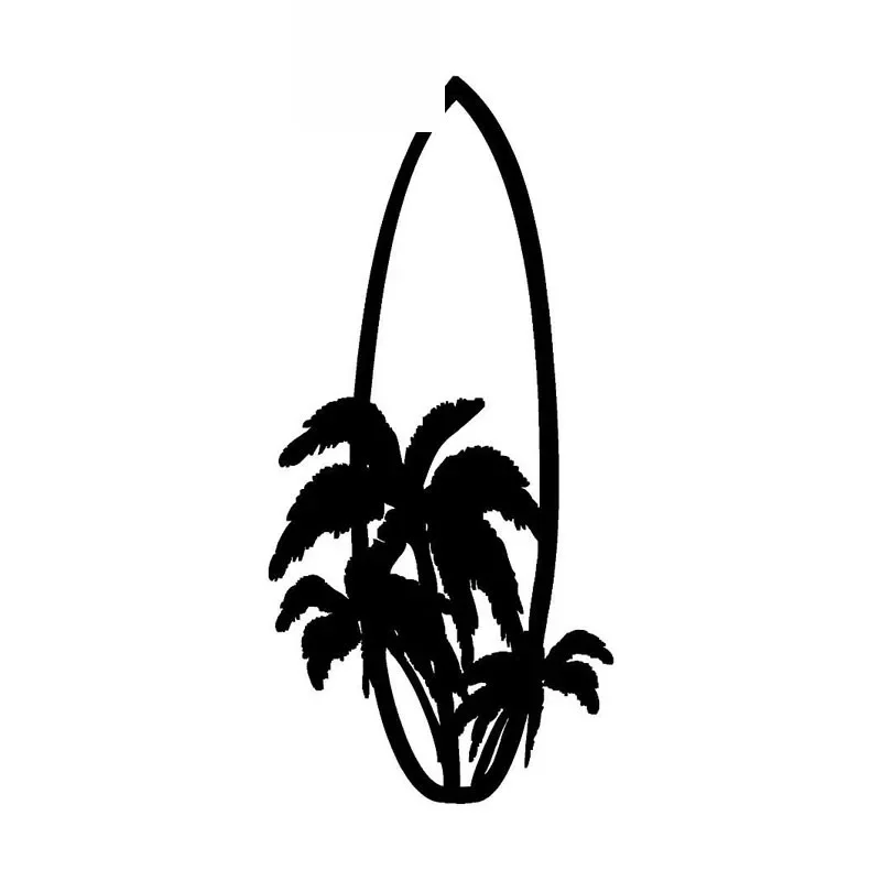 

Fashion Surfboard Surfing Car Sticker Cartoon Motorcycle Decorative Cover Scratch Pvc Car Sticker Black/white, 15cm * 7cm