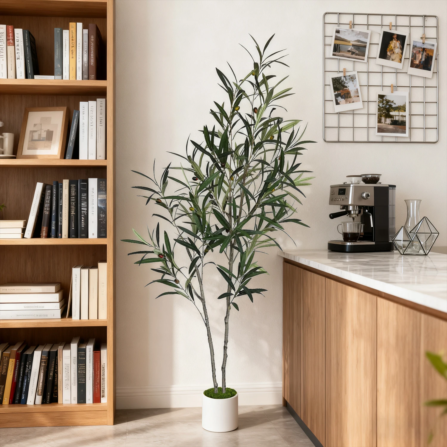 

160Cm-180Cm New Artificial Olive Tree Realistic Greenery Fake Tree for Home Office Balcony Indoor Living Room Decoration