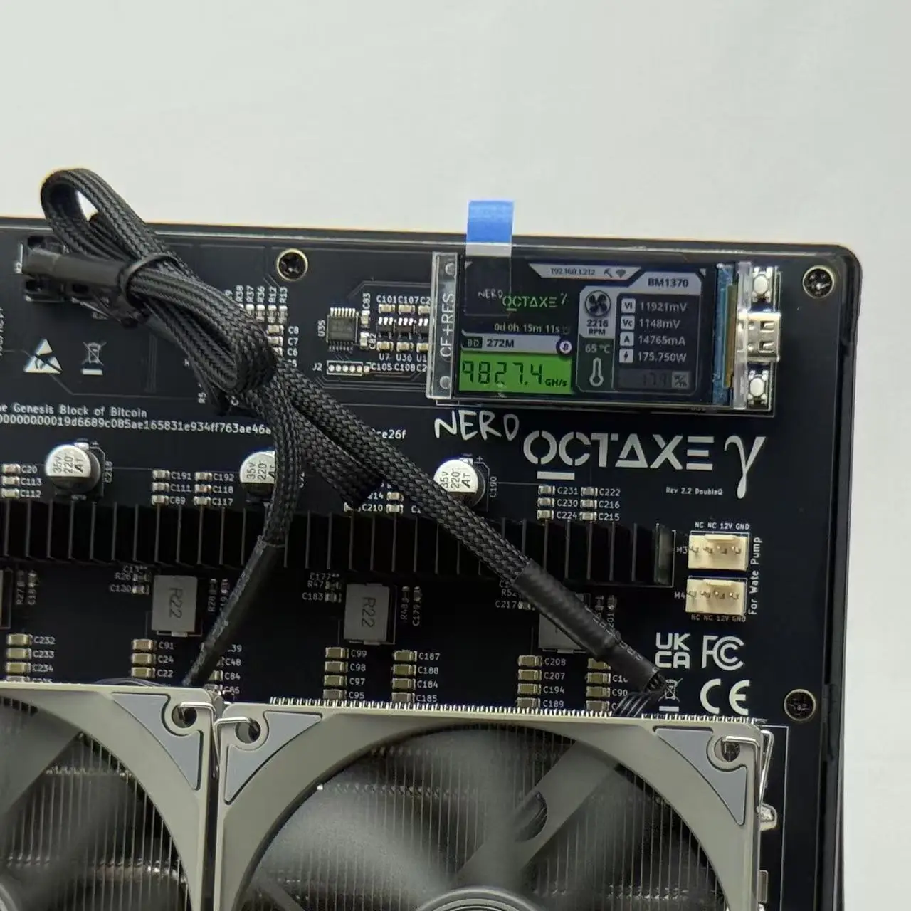 NerdOcaxe++9 .6 Th/s Miner - usage example