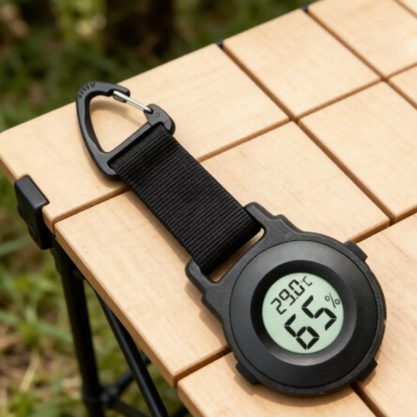 Weather Hygrometers Battery Operated Portable Precision With Clip Outdoor Temp And Humidity Monitor For Men Women Hiking Camping
