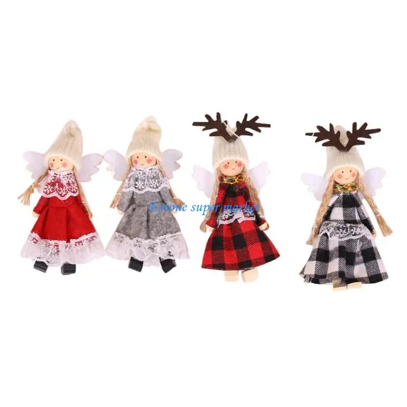 090b 4.5in pendurado para boneca Lavagem mini anjo brinquedo para o Festival da Árvore Ornam