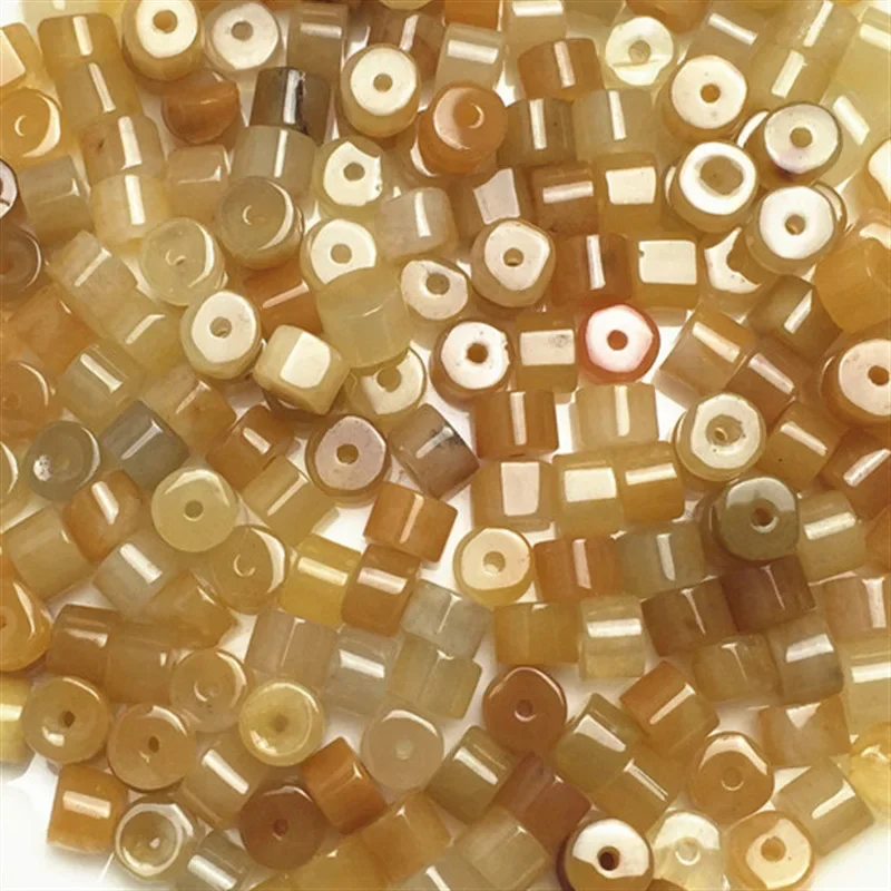 

50pcs 6 * 4mm Rice Topaz Bucket Beads Wholesale Topaz Partition Beads Pipe Beads DIY Accessories Loose