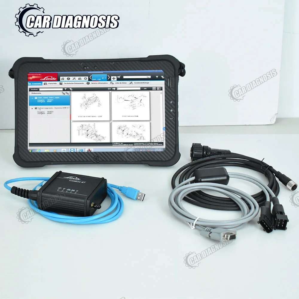 for linde canbox-bt 3003652501 forklift diagnostic cable for linde bt auto scanner tools+Xplore tablet