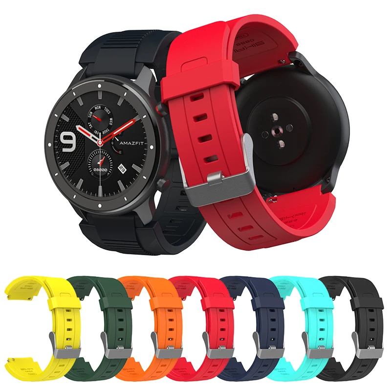 Correa de TPU de 20/GTS Amazfit 22mm para 4/3/2/2e/GTS2 Mini/GTR 42mm/47mm/bip U, pulsera de reloj deportivo para Amazfit GTR 4/3 Pro/2/correa 2e