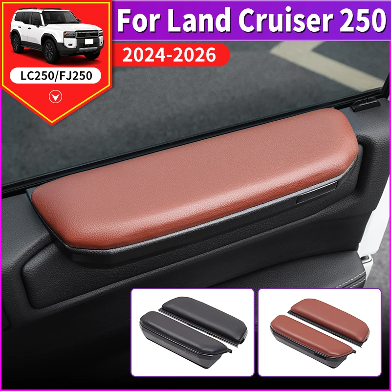 For Toyota Land Cruiser 250 Prado LC250 j250 2024 2025 Door Elbow Pad Leather Soft Padding Easy Install Interior Accessories