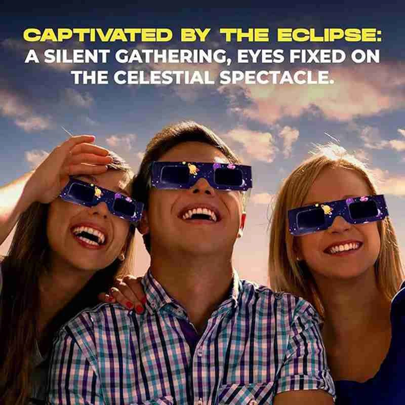 6PCS Paper Solar Eclipse Glasses Eclipse Shade Safe Shades For Direct Sun Viewing