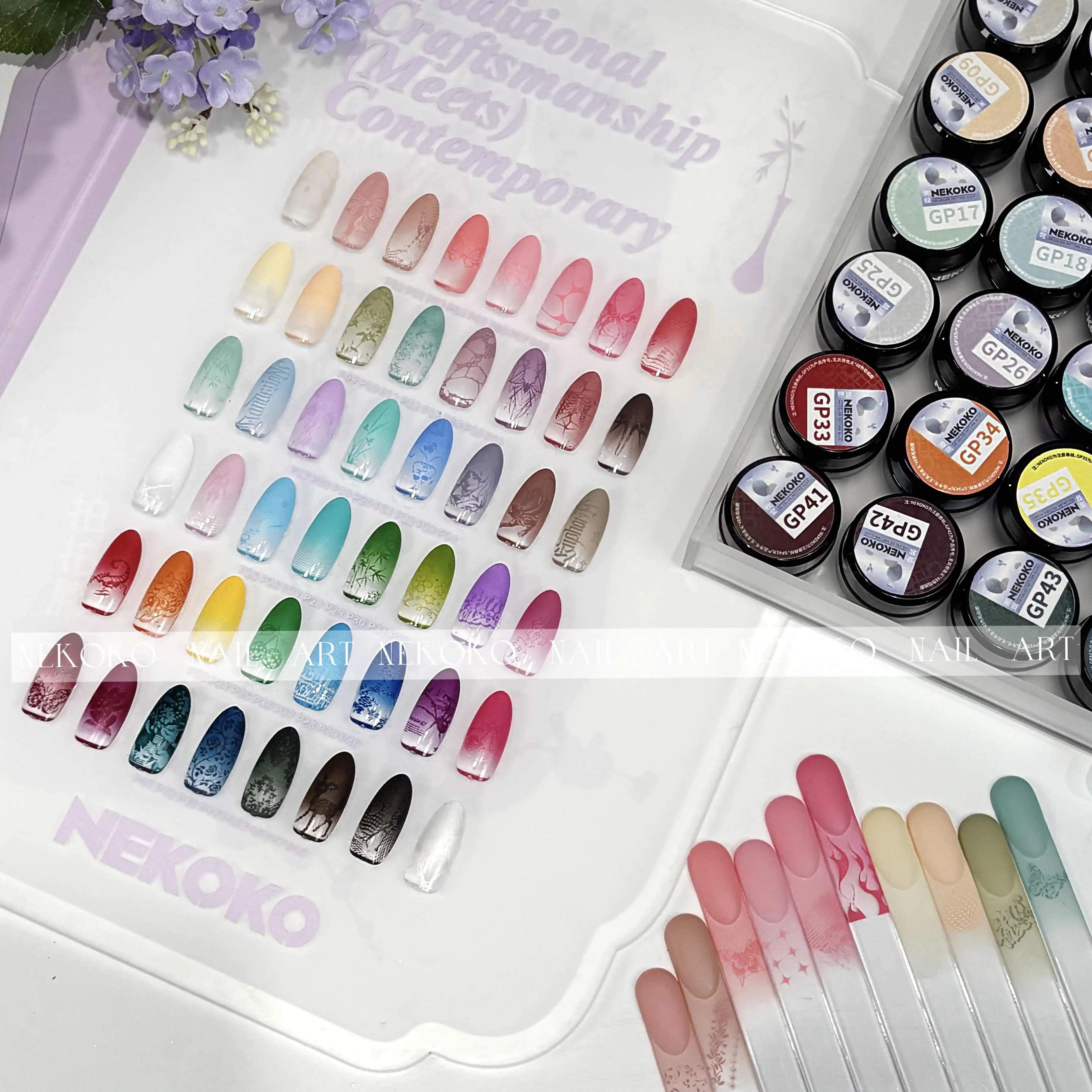 

NEKOKO 2026 New Hot Sale 48 Colors Multicolor Pat Pat Nail Gel Set HEMA&TPO Free Non-Toxic UV Gel for Nail Art Salon Wholesale