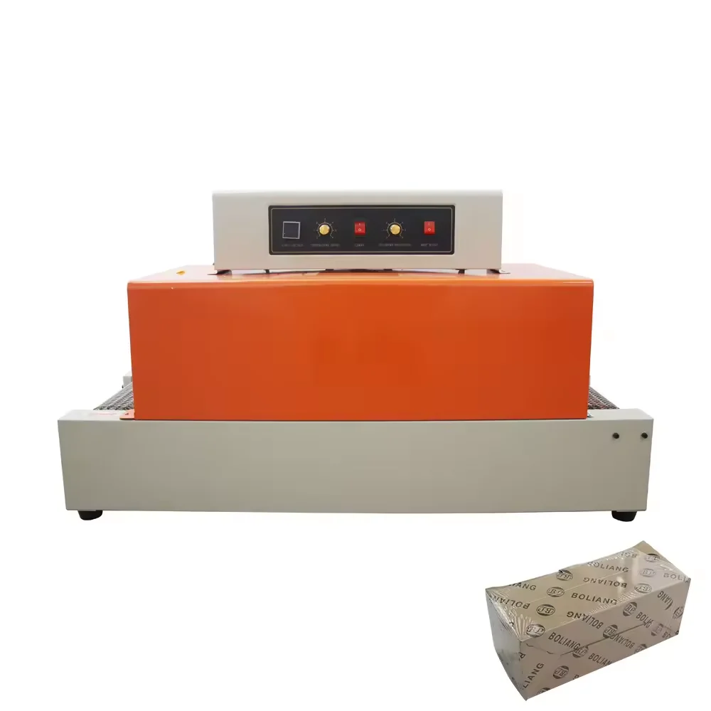 BS260簡単操作シュリンクトンネルフィルム熱収縮包装機（小型食品飲料包装用、木製モーターコア付き）