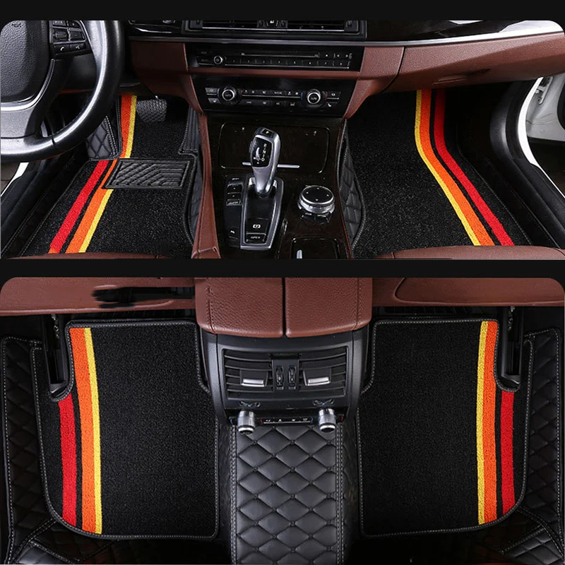 Custom Style Luxury Double Decker Car Floor Mats for GAC Aion Y 2022 2023 Year Auto Accessories Interior