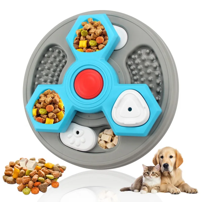 

Dog Puzzle Toys Slow Feeder Interactive Increase Puppy IQ Food Dispenser Anti-Choking Tableware Dog Licking Plate Pet Supplies