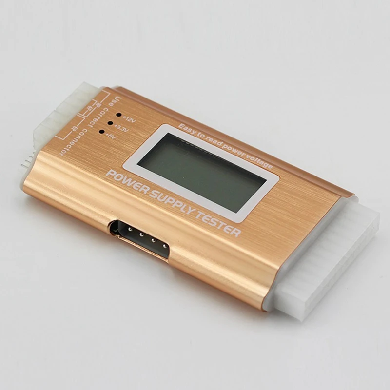 LCD 전원 공급 장치 테스터, ATX, ITX, BTX, PCI-E, SATA, HDD 디지털 LCD 보딩 테스터, 20 + 4 핀