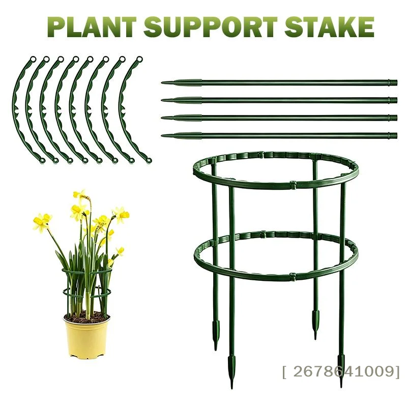 ⚑Garden Plant Support Cage Plie Flower Stand Holder Plastic Semicircle Green House Orchard Fixing Rod Gardening Bonsai Tools