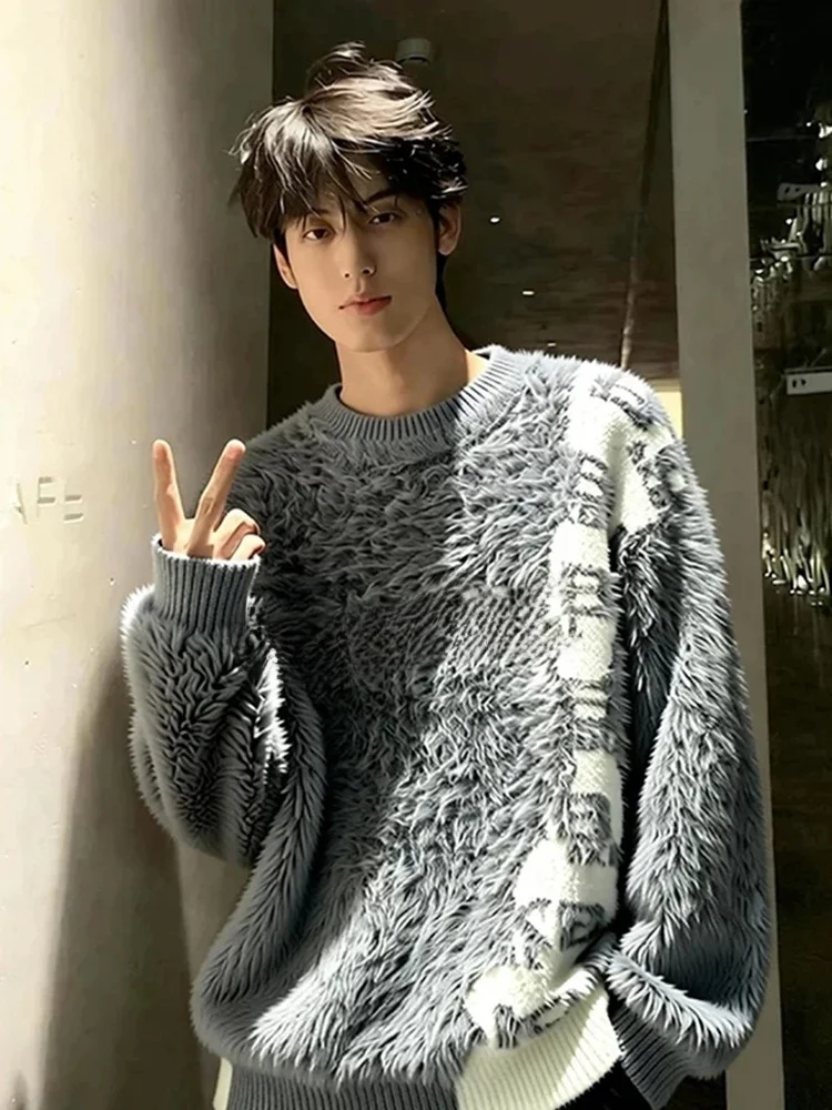 

Ретро-свитер женский вязаный с круглым вырезом, теплый, свободного кроя, с вышивкой буквами, осенне-зимний, незаменимый