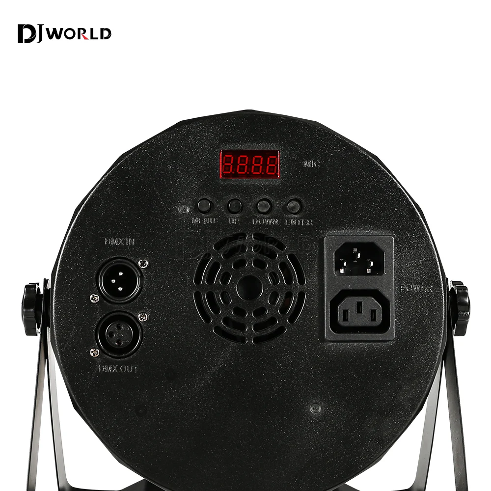 DJWORLD 무대 조명, DJ 디스코용 전문 DMX 제어, LED 파 라이트, RGBWA, UV, 6in 1 플랫 플라스틱, 18x12w, 4in 1 파 라이트