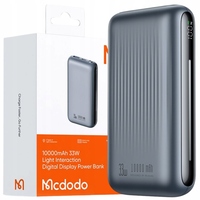 MCDODO POWERBANK 10000MAH WITH 2X USB DISPLAY USB-C 33W + USB-C PD CABLE
