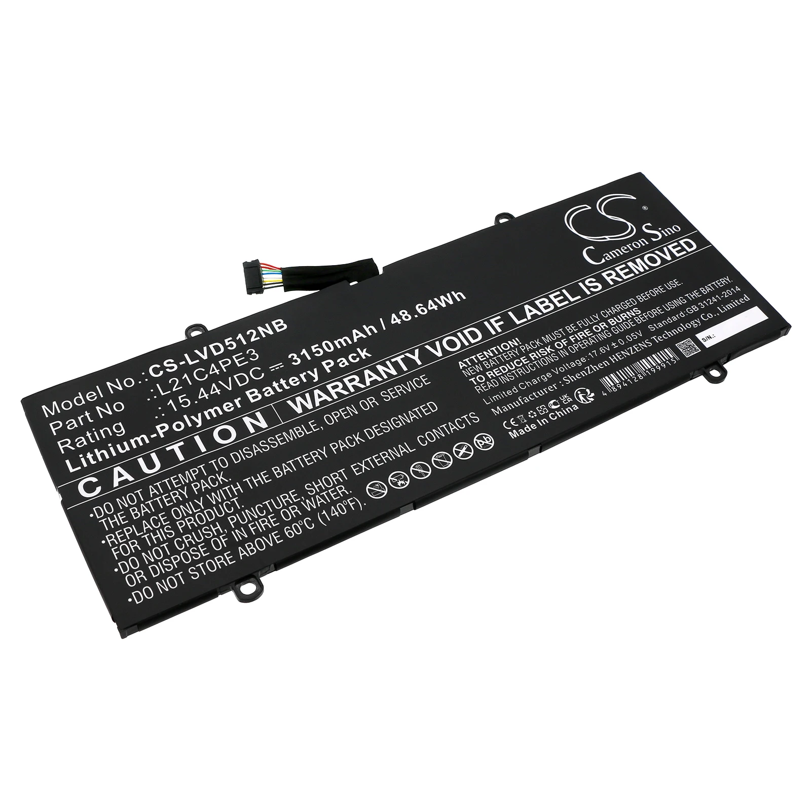 

Сменный аккумулятор CS для Lenovo IdeaPad Duet 5 12IAU7 82TQ0002, IdeaPad Duet 5 12IAU7 82TQ000