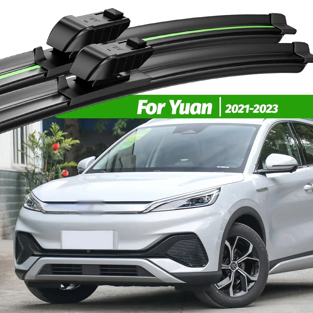 

For BYD Yuan EV Plus Atto 3 2021-2023 2pcs Front Windshield Wiper Blades 2022 Windscreen Window Accessories