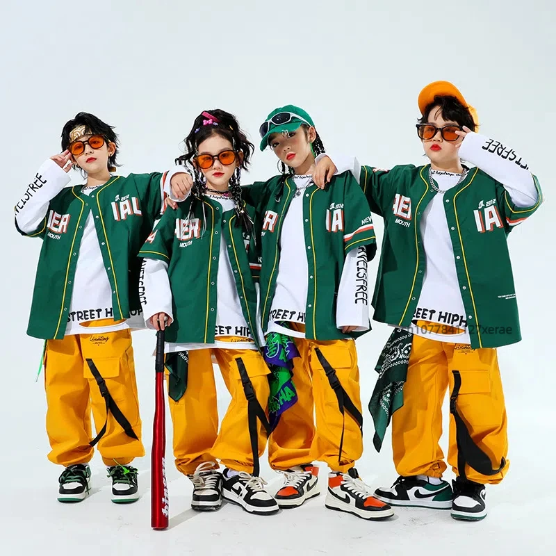 Ensemble de danse Hip-hop et de rue pour enfants, Costumes de spectacle de mode pour garçons, Costumes de spectacle de danse Jazz pour filles