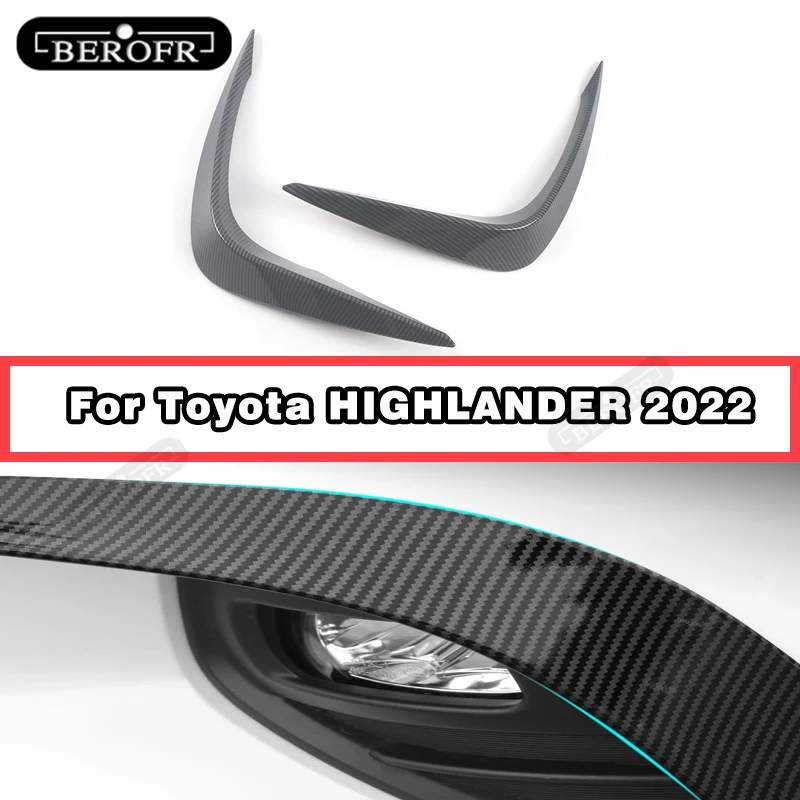 

Facelift Front Bumper Fog Light Grille Cover Trim Wind Knife For Toyota HIGHLANDER Front bumper Wind Knife 2022