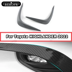 Facelift Front Bumper Fog Light Grille Cover Trim Wind Knife For Toyota HIGHLANDER Front bumper Wind Knife 2022