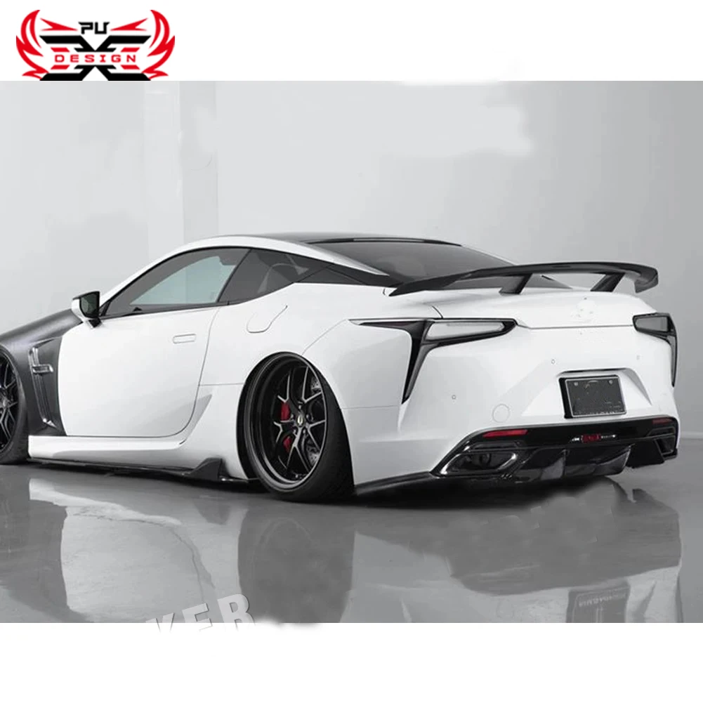 High Quality For Lexus LC500 LC500h Carbon Fiber Rear Trunk Wing Bodykit Tail Wing Rear Spoiler Lip Wings Ducktail