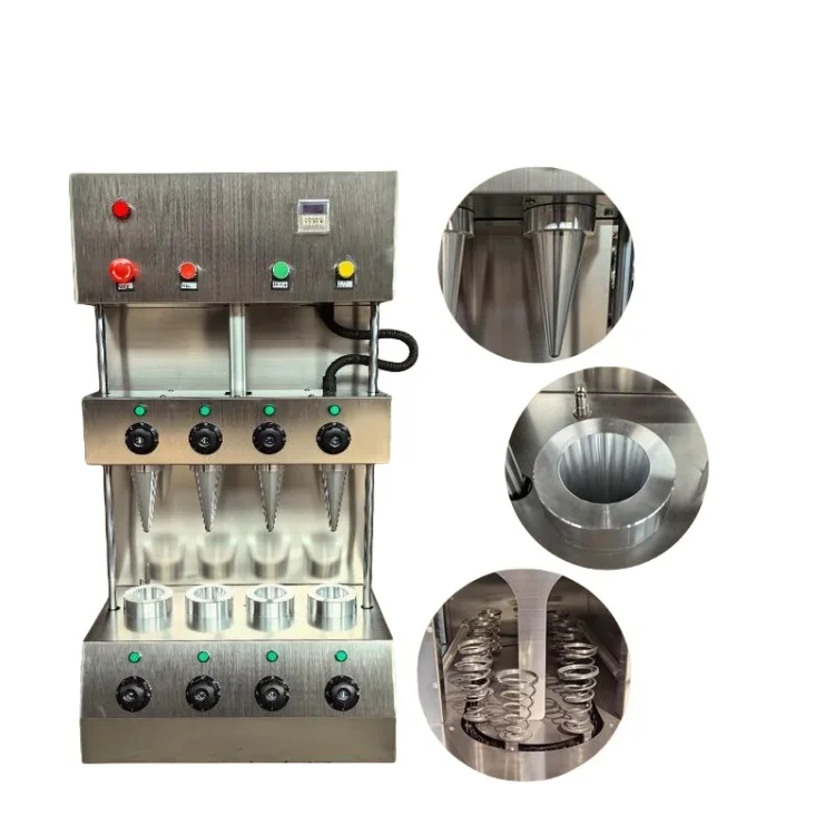 Street Food Machine Pizza Cone Maker Automatic/cone Pizza Machine/snack Machine Conical Pizza Cone Making Machine