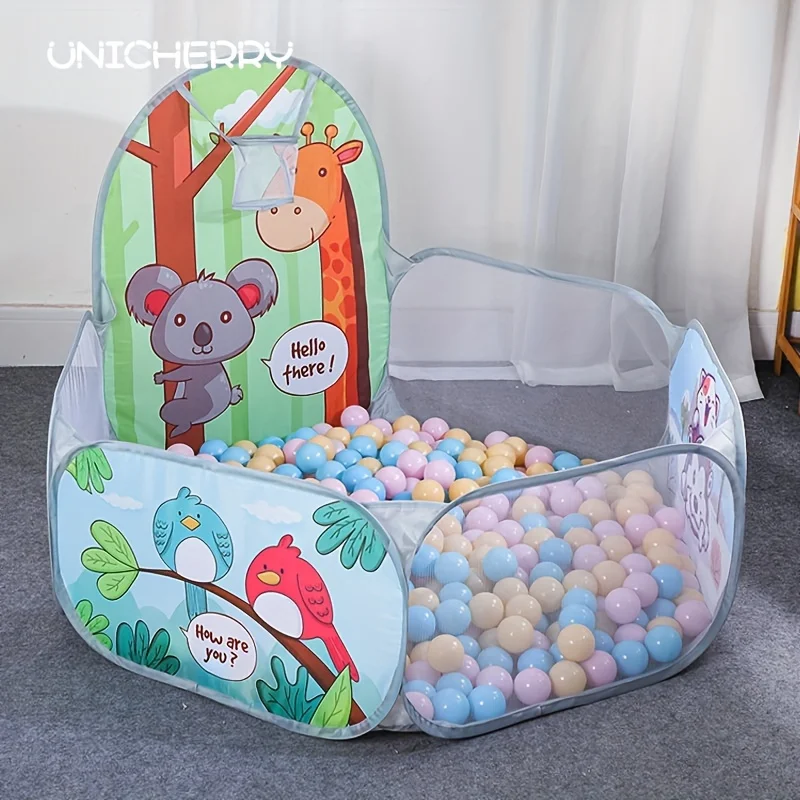Piscina de bolas para niños, gran piscina de bolas emergente, tienda plegable, casa de juegos para niños pequeños, parque infantil para bebés, juego interior y exterior, regalo de cumpleaños de 120cm