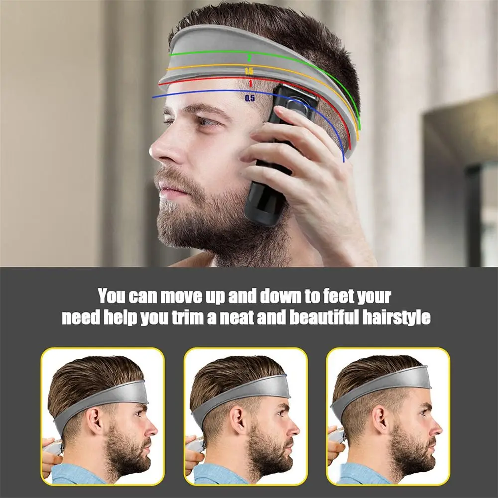 Headband Portable Curved Salon Silicone Hair Trimming Guide Neckline Shaving Template Hair Styling Home Hair Trimming