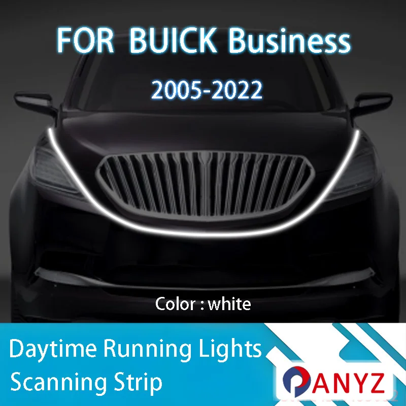 

FOR BUICK Business 2005-2022 New upgrade LED Daytime Running Light Scan Starting Car Hood DRL Guide Decorative Ambient Lamp 12V