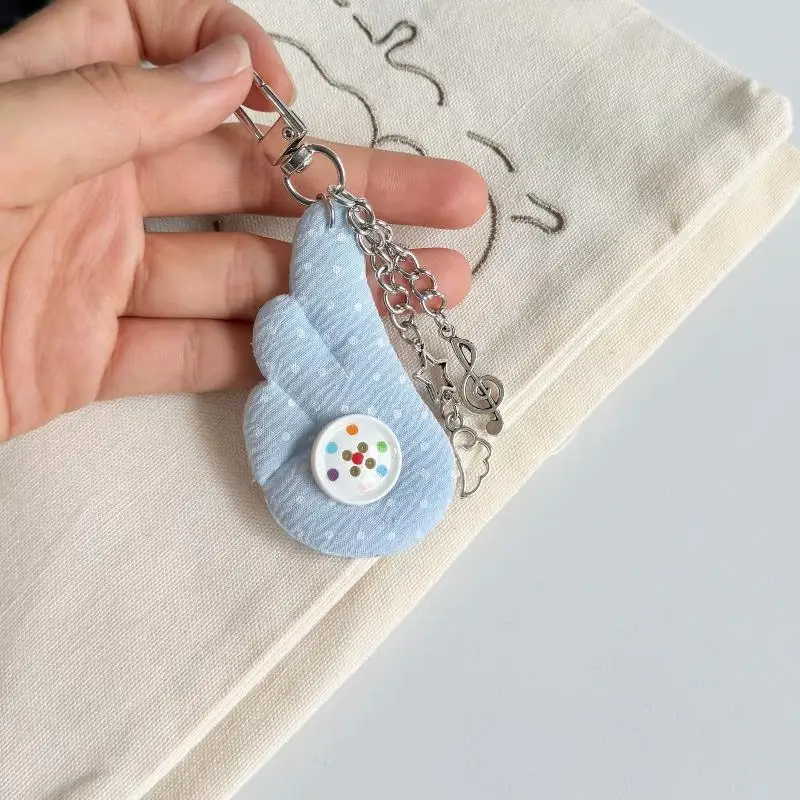 Wolkenförmiger Weicher Stoff-Schlüsselanhänger mit Stern- und Musiknoten-Dekor in Verschiedenen Farben, Modisches Schlüssel-Accessoire für Partys – Detail 3