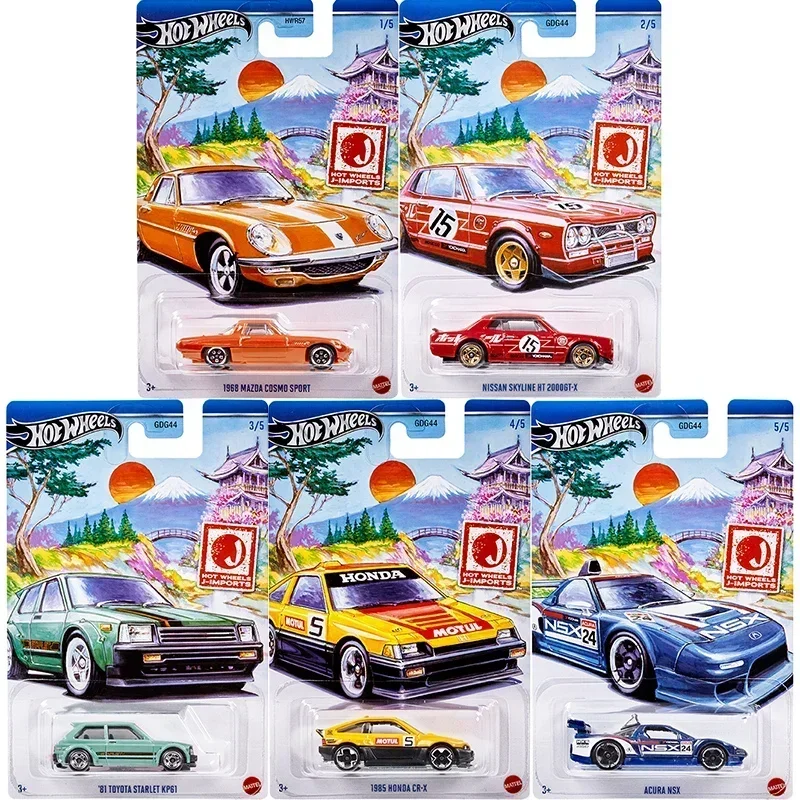 Original Hot Wheels Car 1/64 Diecast GDG44 Series Mopar J-imports Classic Japanese Vehicle Model Toys for Boys Birthday Gift