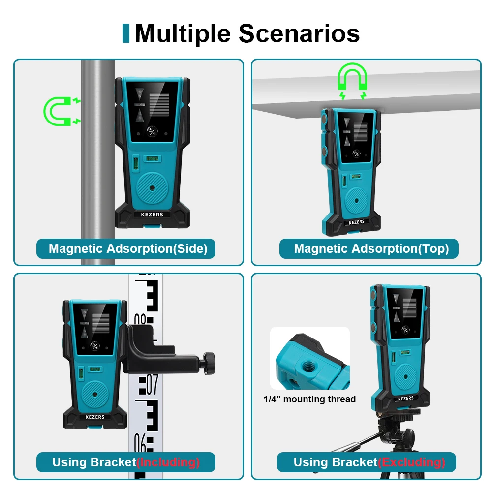 KEZERS-Detector de nivel láser, receptor de luz roja y verde para KL4D-05G/KL4D-03G/KL3D-03G/KL4D-01G/K12GL/K36GD/K36G