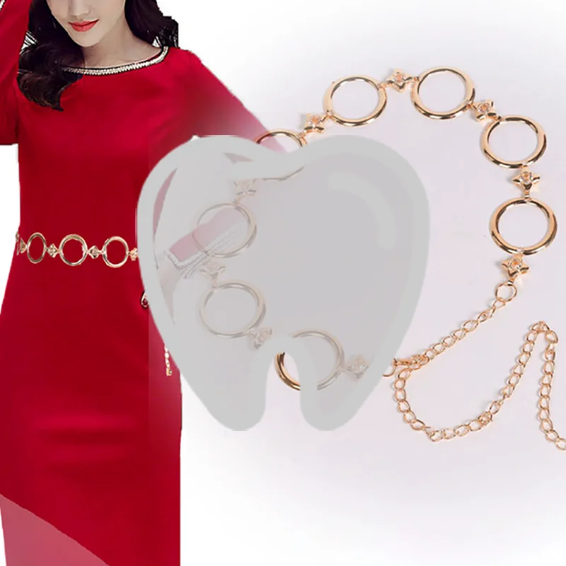 

Модный золотой металлический пояс-цепочка для женщин, девушек, свадебных платьев, вечерних нарядов, аксессуары для украшения одежды.