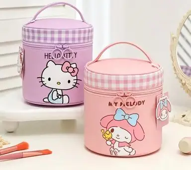 Handheld Makeup Bag Korean Version Student Macaron Color Portable Quilted Storage Bag Travel