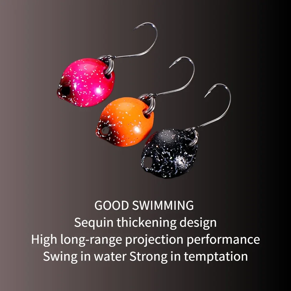 MUKUN 7Pcs Multicolor 1.4cm 1.8g Mini Spoon Lure Hard Bait Spinnerbait Isca Artificial Pesca Wobblers Fly Fishing Tackle view 5