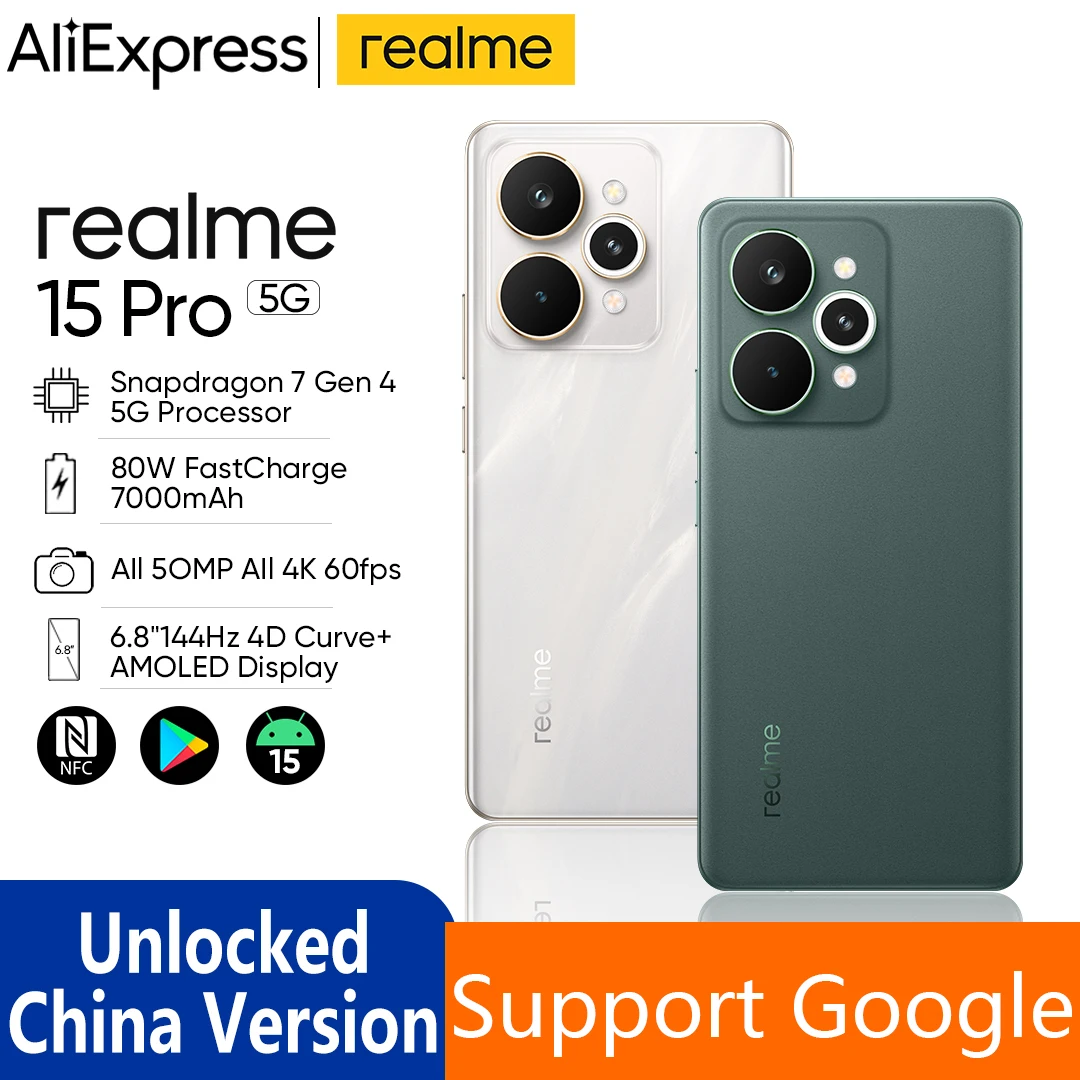 yZ[z realme 15 Pro 5G X}[gtH 15Pro 80W SUPERVOOC [d 50MP AI J 6.8C` 144Hz AMOLED fBXvC Snapdragon 7 Gen 4