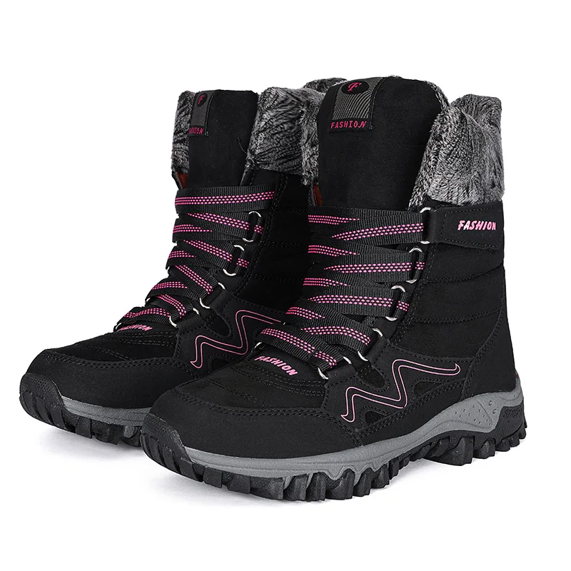 HIKEUP Botas tácticas invierno forro polar antideslizantes - imagen 3