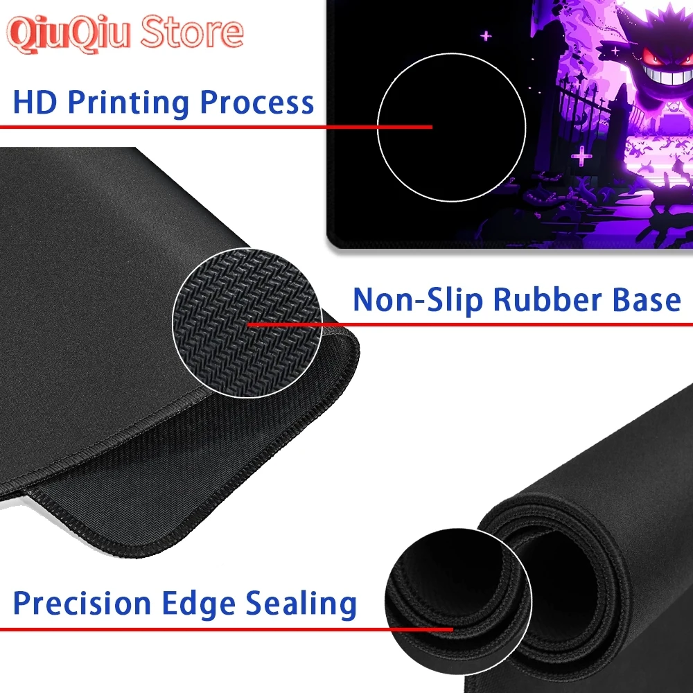 Miếng Lót Chuột Chơi Game Ngộ nghĩnh Elf Gengar Series 02 Mousepad Lớn Tùy Chỉnh Mở Rộng Miếng Lót Chuột Để Bàn Thảm